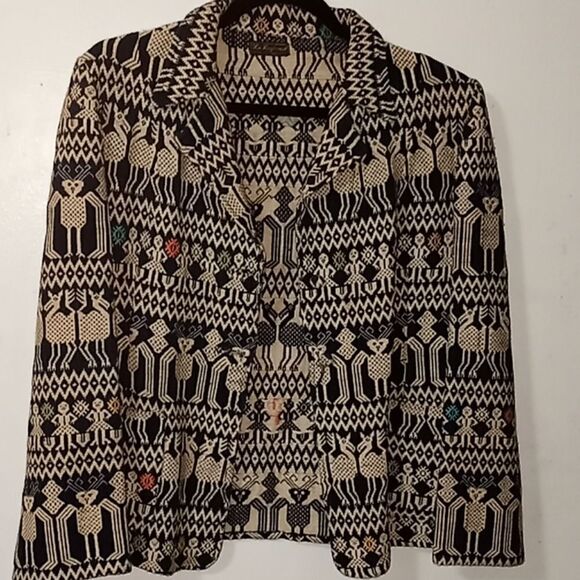 La Regional Hand woven embroided Aztec Blazer - Picture 7 of 10